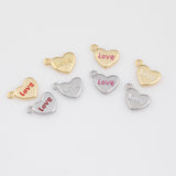 Heart Love Charm 18K Gold Plated PVD Charm Tarnish Resistant
