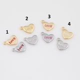 Heart Love Charm 18K Gold Plated PVD Charm Tarnish Resistant