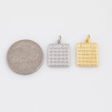 Bingo Card 18k Gold PVD Ion Plated Charms Tarnish Resistant