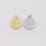 Fuck Off Charm 18k Gold PVD Ion Plated Charms Tarnish Resistant