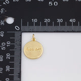 Fuck Off Charm 18k Gold PVD Ion Plated Charms Tarnish Resistant