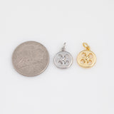 Button Sewing Charm 18k Gold PVD Ion Plated Charms Tarnish Resistant