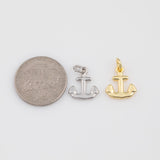 Anchor Charm 18k Gold PVD Ion Plated Charms Tarnish Resistant