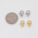 Lobster Clasp 8x12mm Cross Lobster Clasp Lobster Claw Connector Charm 18K Gold PVD Ion Plated Tarnish Resistant