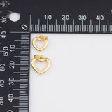 Big and Small Heart Ring Charm 18K Gold PVD Ion Plated Tarnish Resistant