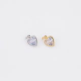 CZ Cubic Zirconia Heart Charm Very Shiny 18K Gold Filled PVD Ion Plated Tarnish Resistant