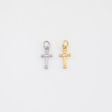 Cross Charm 18k Gold PVD Ion Plated Charms Tarnish Resistant