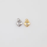 Heart Charm 18k Gold PVD Ion Plated Charms Tarnish Resistant