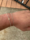 Mix Metal Heart Gold filled and Sterling 5mm, Wholesale, USA Made, Chain by foot Permanent Jewelry Chain