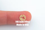 Maryland Disc Connector for Permanent Jewelry Connectors 14kt gold filled or Sterling Silver - Made in the USA