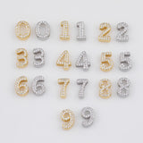 18K Gold Silver Bead 14mm Tall Slider Beads