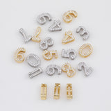 18K Gold Silver Bead 14mm Tall Slider Beads