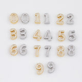 18K Gold Silver Bead 14mm Tall Slider Beads