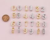 18K Gold Silver Bead 14mm Tall Slider Beads