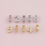 18K Gold Silver Bead 14mm Tall Slider Beads