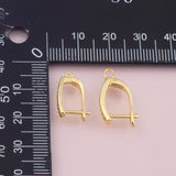 1 pair Earring Finding 18K Gold Filled Charm for Charm Bar Bracelets Necklaces Charms Gold Filled Charms Minimalist CZ Pave