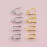 1 pair Earring Finding 18K Gold Filled Charm for Charm Bar Bracelets Necklaces Charms Gold Filled Charms Minimalist CZ Pave