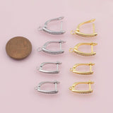 1 pair Earring Finding 18K Gold Filled Charm for Charm Bar Bracelets Necklaces Charms Gold Filled Charms Minimalist CZ Pave