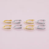 1 pair Earring Finding 18K Gold Filled Charm for Charm Bar Bracelets Necklaces Charms Gold Filled Charms Minimalist CZ Pave