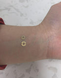 8mm Gold Filled State Connectors 14K Gold Filled Made in USA - All States!! Connector for Bracelet Initial Charm Permanent Jewelry Supplies
