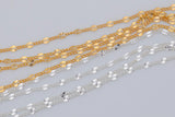 2.5mm Sterling silver Starburst Curb Chain