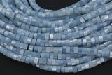 Medium Blue Pastel Mother of Pearl 4mm Heishi Beads 15.5" Strand Shell Beads