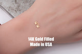 Rainbow Cloud Connector 14Kt Gold Filled Connectors Two Sizes 14K GF Sterling Silver - Connectors - Permanent Jewelry Connectors Supply