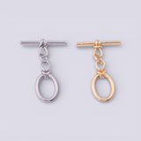 Oval Toggle Clasps 10x19mm 14k Gold Ion PVD Plated Tarnish Resistant