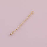 4pc Chain Extender 18k Gold Filled Silver charm bar charms for bracelets and necklaces minimalist cz pave silver for jewelry making diy
