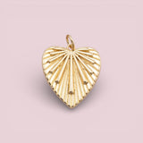 Sun Burst Heart charm 18k Gold Filled charm bar charms for bracelets and necklaces minimalist cz pave silver for jewelry making diy