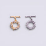 Sunflower Toggle Clasps 15mm 18k Gold PVD Plated Tarnish Resistant