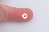 Swan Disc Permanent Jewelry Connector-6mm - 14kt gold filled or Sterling Silver - Made in the USA