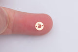 Swan Disc Permanent Jewelry Connector-6mm - 14kt gold filled or Sterling Silver - Made in the USA