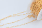 Gold Filled Fancy Oval Cable Chain, 2.0mm links, Wholesale, USA Made, Chain by foot Permanent Jewelry Chain