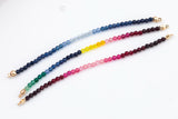 Ombre Crystal Beaded Connector- Gold filled or Sterling Silver Permanent Jewelry Connectors-