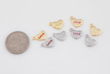 Heart Love Charm 18K Gold Plated PVD Charm Tarnish Resistant