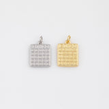 Bingo Card 18k Gold PVD Ion Plated Charms Tarnish Resistant