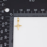 North Star Cross Charm 18k Gold PVD Ion Plated Charms Tarnish Resistant