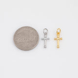 Cross Charm 18k Gold PVD Ion Plated Charms Tarnish Resistant
