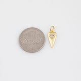 Long Heart Charm 18K Gold 18k Gold PVD Ion Plated Charms Tarnish Resistant