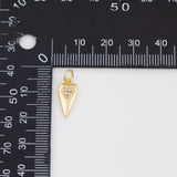 Long Heart Charm 18K Gold 18k Gold PVD Ion Plated Charms Tarnish Resistant