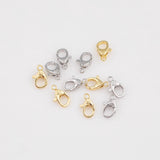 Lobster Clasp 8x12mm Cross Lobster Clasp Lobster Claw Connector Charm 18K Gold PVD Ion Plated Tarnish Resistant