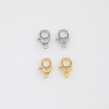 Lobster Clasp 8x12mm Cross Lobster Clasp Lobster Claw Connector Charm 18K Gold PVD Ion Plated Tarnish Resistant