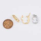 Bail for Pendant and Charm 18K Gold pvd Ion Plated Tarnish Resistant Openable Bail for Removeable Pedants and Charms