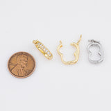 Bail for Pendant and Charm 18K Gold PVD Ion Plated Tarnish Resistant Openable Bail for Removeable Pedants and Charms
