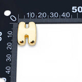 18K Gold Silver Bead 15mm Personalized Cord Chubby Bubble Initial Letter Alphabet Bead A~Z (select 26 Letter) Alphabet DIY Jewelry Making Go
