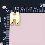 18K Gold Filled Silver 15mm Personalized Cord Chubby Bubble Initial Letter Alphabet Bead A~Z (select 26 Letter) Alphabet DIY Jewelry Making