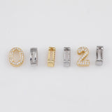 18K Gold Silver Bead 14mm Tall Slider Beads