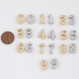 18K Gold Silver Bead 14mm Tall Slider Beads