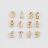18K Gold Silver Bead 14mm Tall Slider Beads